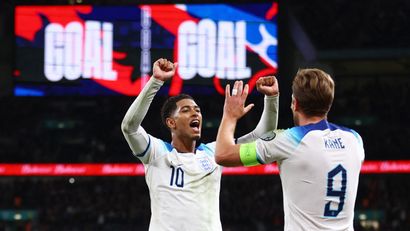 Belingem i Foden proslavljaju gol protiv Italije (Reuters)