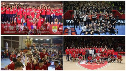 Zvezdina surova dominacija – 10 trofeja i mrvice rivalima; Partizanu tek jedan pehar