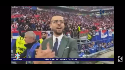 Sramna provokacija albanskog novinara, FSS traži da ga Uefa protera sa Eura (VIDEO)