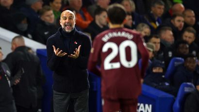 Pep Gvardiola i Bernardo (foto: Reuters)