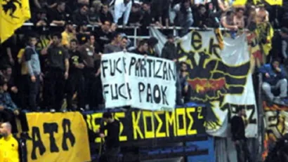 Slika sa utakmice AEK - Partizan pre 14 godina