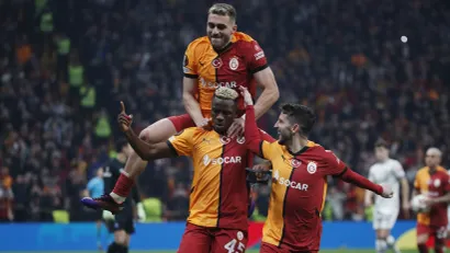 Fudbaleri Galatasaraja slave Osimenov gol (©Reuters)