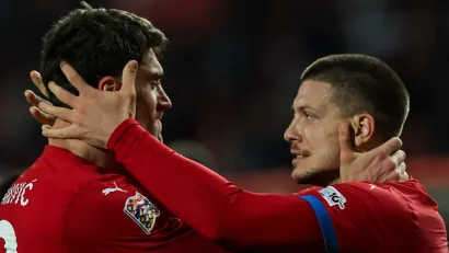 Dušan Vlahović i Luka Jović (©Starsport)