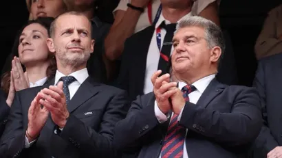 Čeferin i Laporta (AFP)
