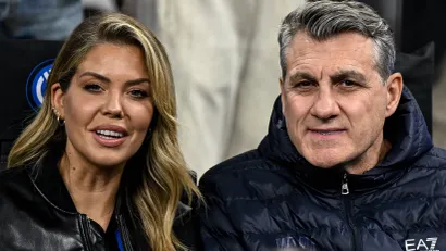 Kristijan Vijeri sa suprugom Konstancom Karakiolo na meču Inter - Barselona (©Guliver/Daniele Buffa)