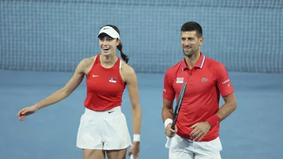 Olga Danilović i Novak Đoković (Gulliver, AP Photo/Trevor Collens)