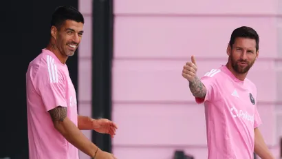 Luis Suares i Lionel Mesi (Reuters)