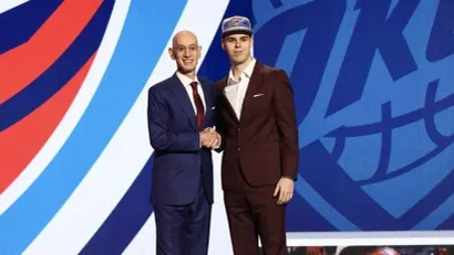 Adam Silver i Nikola Topić (©AFP)
