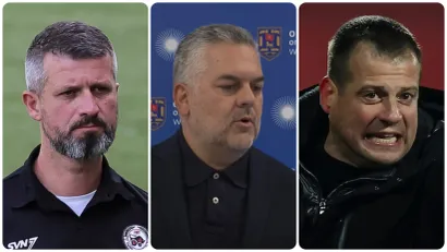 Treneri Dečića, Sutjeske i Budućnosti, Nebojša Jandrić, Milija Savović i Nenad Lalatović (©Starsport, ©YouTube)