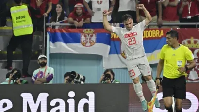 Džerdan Šaćiri protiv Srbije (©AFP)