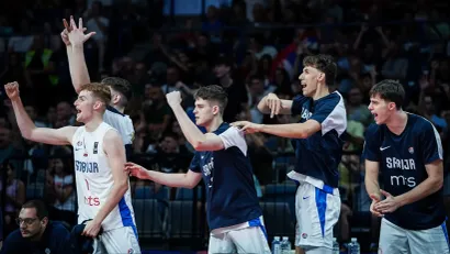 Slavlje reprezentativaca Srbije (Foto: FIBA)