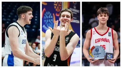 Pavle Bačko, Matje Grujić i Ian Plateu (Foto: FIBA)