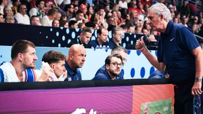 Detalj pošto je Bogdanović napustio igru u drugoj četvrtini (©Mozzart Sport / Nikola Mikić)