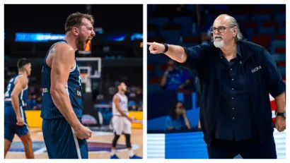 Luka Dončić i Aleksandar Džikić (Foto: FIBA)