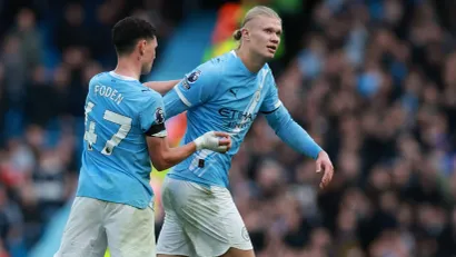 Fil Foden i Erling Haland (©Reuters)