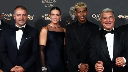 Hansi Flik, Aitana Bonmati, Lamin Jamal, Đoan Laporta (AFP)