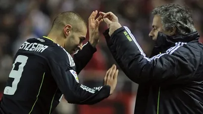 Benzema i Murinjo (AFP)