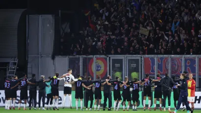 Fudbaleri FCSB-a posle pobede nad Go Ahed Iglsima (©Reuters)