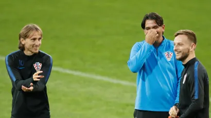 Luka Modrić, Zlatko Dalić i Ivan Rakitić (Reuters)