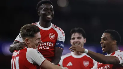 Slavlje fudbalera Arsenala (©Reuters)