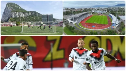 Stadioni u Gibraltaru i Islandu, te fudbaleri Hamruna (©AFP, ©Reuters, ©Wikipedia)