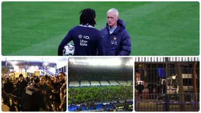 Didije Dešan i scene na Sen Deniju posle terorističkog napada (©Reuters, ©AFP)