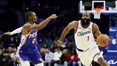 Tajris Maksi i Džejms Harden (AFP)