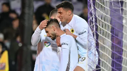 Slavlje Gaćinovića i AEK-a (©Reuters)