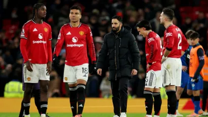 Ruben Amorim sa fudbalerima Junajteda (©Reuters)