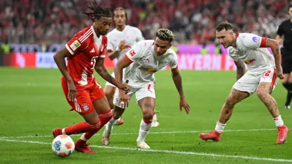 Detalj sa prošlog susreta Bajerna i RB Lajpciga (©Reuters)