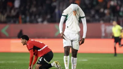 Reakcija Žana Filipa Krasoa tokom meča sa Egiptom (©AFP)