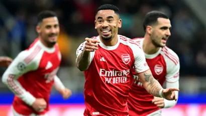 Gabrijel Žezus slavi gol protiv Intera (©Reuters)