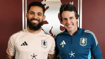 Daglas Luiz i Unaj Emeri (©Aston Vila)