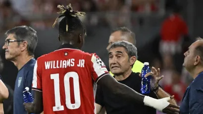 Niko Vilijams i Ernesto Valverde (©AFP)