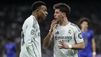 Kilijan Embape i Arda Guler (©AFP)