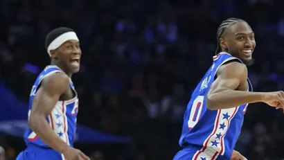 Vi Džej Edžkomb i Tajris Maksi (AFP)