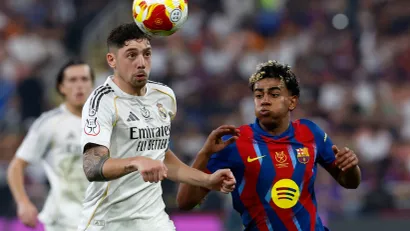 Federiko Valverde i Lamin Jamal (©Reuters)