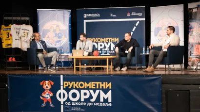 Žika Bogdanović, Miloš Kostadinović, Nenad Kraljevski i Nikola Manojlović (©Srpski rukometni savet)