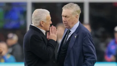 Didije Dešan i Karlo Anćeloti (©Reuters)