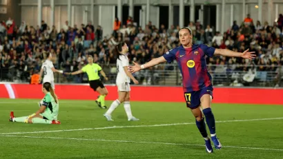 Eva Pajor (Barselona Ž) proslavlja gol u Klasiku