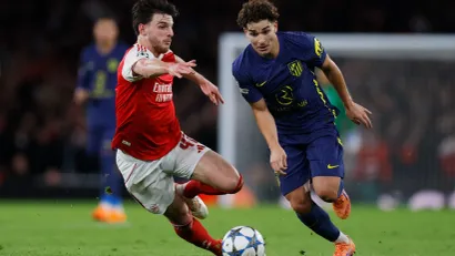 Deklan Rajs (Arsenal) i Hulijan Alvarez (Atletiko Madrid)