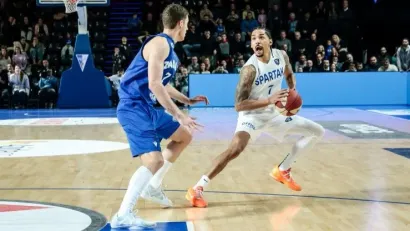 Detalj sa prošlog susreta Spartaka i Zadra (©ABA liga - Spartak Office Shoes/Damir Vujković)