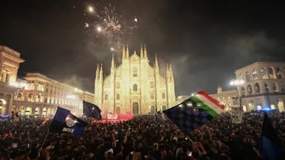 Slavlje crno-plavog dela Milana (©AFP)