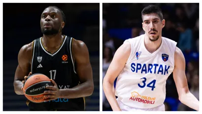 Mfiondu Kabengele i Danilo Nikolić (©Star Sport, ©ABA liga - Budućnost/Filip Roganović)