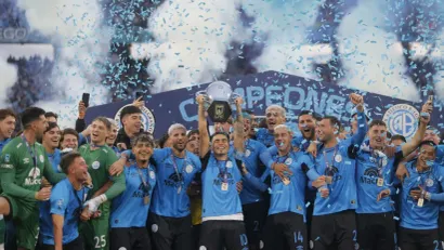 Slavlje fudbalera Belgrana (©AFP)