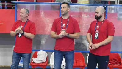 Milutin Lučić (u sredini), novi trener Vojvodine (©ARKUS liga)