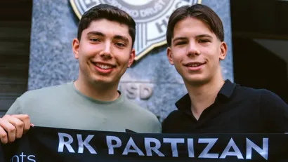 Vanja Radivojević i Vukašin Babić (©RK Partizan/Maja Nastić)