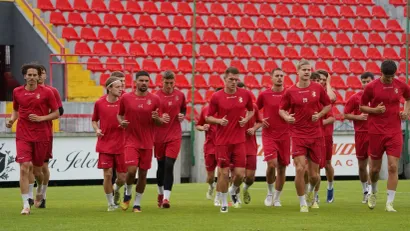 Fudbaleri Napretka na prvom treningu (©FK Napredak)
