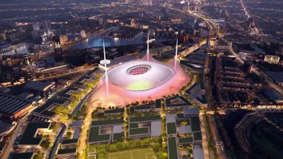Na slici je jedno od idejnih rešenja novog stadiona Mančester junajteda