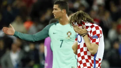 Kristijano Ronaldo je slavio, a Luka Modrić tugovao na EP 2016. godine (©Reuters)